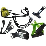 BodyCROSS® Premium Suspension Trainer Complete Set - getest en gecertificeerd, 2 slingtrainers met katrolsysteem voor veelzijdige full-body krachttraining, inclusief deuranker en bevestigingsmateriaal, geschikt voor thuis en outdoor gebruik