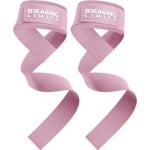 Breaking Limits Lifting Straps - Lifting Grips/Hooks - Deadlift Straps - Lift Straps - Fitness, Crossfit & Krachttraining - 2 Stuks - Roze
