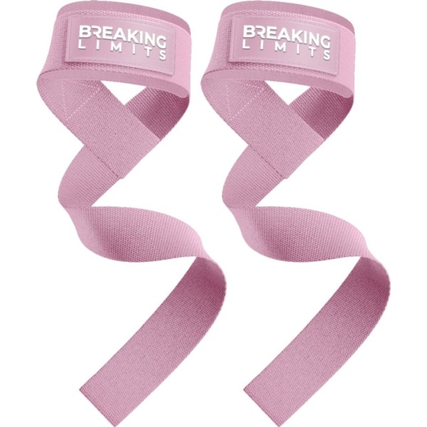 Breaking Limits Lifting Straps - Lifting Grips/Hooks - Deadlift Straps - Lift Straps - Fitness, Crossfit & Krachttraining - 2 Stuks - Roze