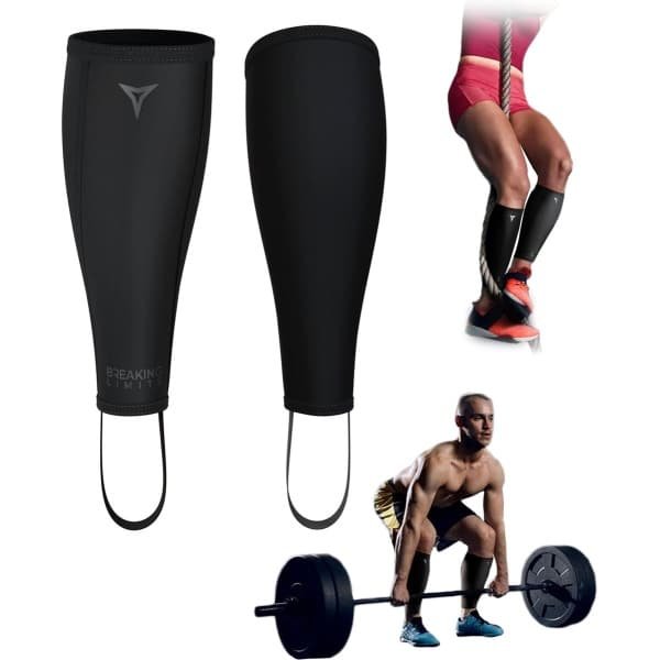 Breaking Limits Shin Guards Crossfit - Deadlift Scheenbeschermers - Shin Pads Fitness & Powerlifting - Kuitbeschermer - Deadlift Sokken (L)