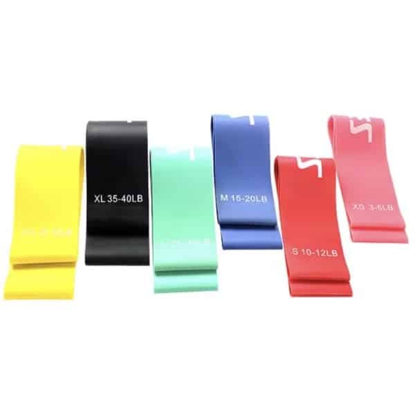 CHPN - Weerstandbanden - Weerstandbandenset - 6 stuks - Verschillende maten - Krachttraining - Fitnessbanden - Workout banden - Sportbanden