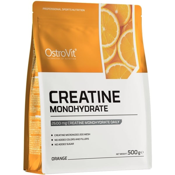 Creatine - Orange - Creatine Monohydraat - 500 G - Creatine Monohydrate Powder - 166 Porties! - OstroVit