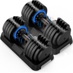 DH FitLife Verstelbare Dumbbells Set 25KG | 2 STUKS | 10-in-1 Variabele Gewichten | Adjustable Dumbells van 4 tot 25 kg | Krachttraining, Korte Halterset met Ruimtebesparende Halterschijven voor Thuistraining, Korte Halters Verstelbaar