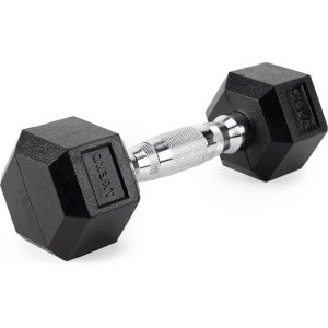 Dumbbells/Gewichten 25-35 kg hexagon duurzaam rubber gietijzer - krachttraining thuis ergonomische greep stabiel veelzijdig