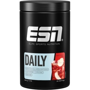 ESN Daily, Apple Cranberry, 480 g, 20 Porties - Poeder met Bioactieve Collageen Peptiden, L-Glutamine, Creatine en L-Leucine
