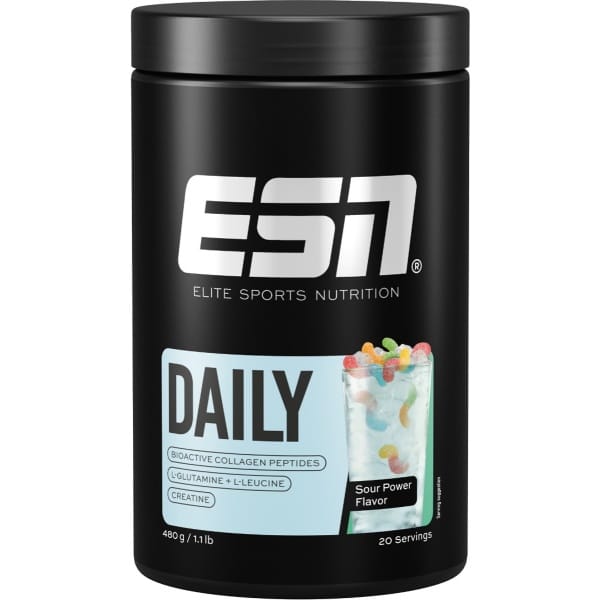 ESN Daily, Sour Power, 480 g, 20 Porties - Poeder met Bioactieve Collageen Peptiden, L-Glutamine, Creatine en L-Leucine