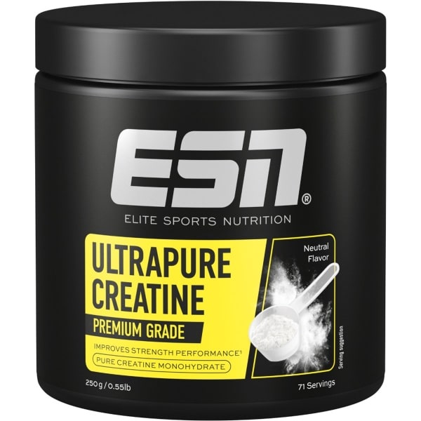 ESN Ultrapure Creatine Poeder, 250 g - Puur Creatine Monohydraat, Premium Kwaliteit, Veganistisch