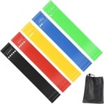 Elastische fitnessbanden - weerstandsbanden - elastische spierbanden - weerstandsbanden met 5 verschillende weerstandsniveaus - weerstandsbanden voor benen - billen - armen - yoga - krachttraining - thuisfitness