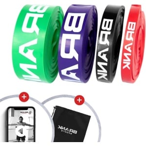 Elastische weerstandsband voor krachttraining en fitness - sportelastiek per stuk of in verpakking - thuissport en crossfit - Frans merk.