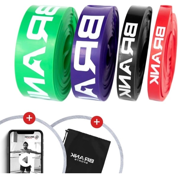 Elastische weerstandsband voor krachttraining en fitness - sportelastiek per stuk of in verpakking - thuissport en crossfit - Frans merk.