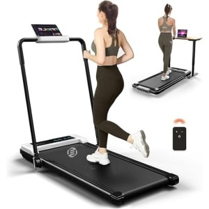 Equivera Loopband Inklapbaar - Loopband Inklapbaar - Loopband voor Thuis - Inklapbare Loopband - Hardloopband - Walking Pad - Opvouwbare Loopband - Fitness Loopband - Hometrainer Fitness - Loopband voor Bureau