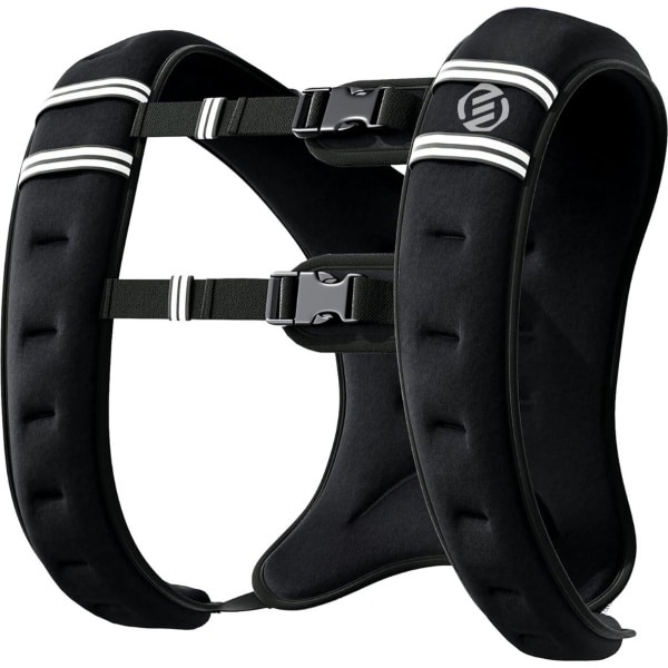 Equivera gewichtsvest - Gewichtsvest 10 kg - Verstelbaar voor Krachttraining - Unisex - Oxford Stof, Metaal Zand - Zwart - 40 x 35 cm