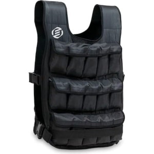 Equivera gewichtsvest - Gewichtsvest 20 kg - Verstelbaar - 30 Zandzakken - 2 Kliksluitingen - Fitnessvest - Multifunctioneel - Calisthenics - Hardlopen - Krachttraining - Extra Stevig - Zwart