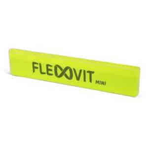 FLEXVIT Mini Band Geel Zeer Licht | Weerstandsbundel voor Krachttraining, Revalidatie & Fysiotherapie | 6 Weerstandsniveaus | Geschikt voor Thuisfitness en Sport