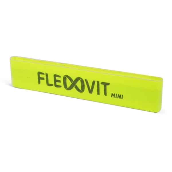 FLEXVIT Mini Band Geel Zeer Licht | Weerstandsbundel voor Krachttraining, Revalidatie & Fysiotherapie | 6 Weerstandsniveaus | Geschikt voor Thuisfitness en Sport