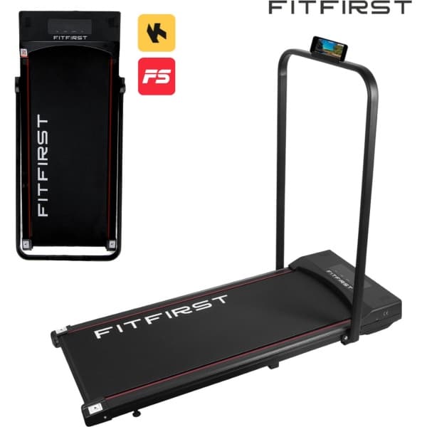 FitFirst® Jogger - Loopband met ingebouwde Speakers en App - Inklapbaar en verrijdbaar - Met afstandsbediening - Display met Trainingsinformatie - Telefoonhouder - Bluetooth - Hometrainer Fitness - Ideaal voor onder bureau