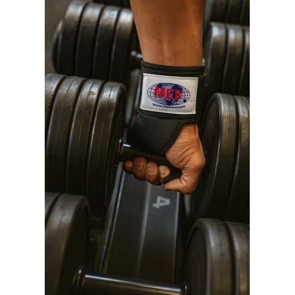 Fitness Handschoenen - Power Training Gloves - Crossfit Handschoenen - Bodybuilding - Krachttraining Gloves - Grip Handschoenen met Polsbandage - 2 Stuks - Zwart - maat L