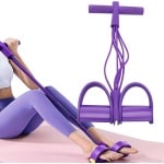 Fitness Weerstandsbanden-6 buis pedaal enkeltrekker, multifunctionele spanningskabel, natuurlijke latex fitnessbanden voor krachttraining, buik, taille, arm, been afslanken, fitnessapparatuur voor thuisgymnastiek