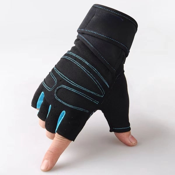 Fitness handschoenen zonder vingers maat L - sport handschoenen met polssteun voor heren & dames - krachttraining, dumbbell, fietsen, boksen, crossfit, haltertraining