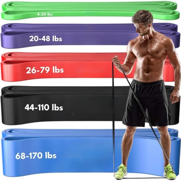 Fitnessbanden Set - Weerstandsbanden Voor Krachttraining - Elastische Fitnessband En Expander - Ideaal Voor Pull-Ups - Krachtopbouw - Revalidatie En Sporttraining