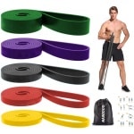 GOODEVN Premium 5-in-1 Weerstandsbanden Set - Professioneel Fitness Elastiek voor Thuis, CrossFit & Krachttraining | 5 Niveaus (10-50kg) | Incl. Opbergtas & Online Workout Programma