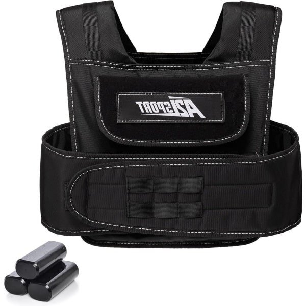 Gewichtsvest 20 kg of 30 kg - verstelbaar en comfortabel - metalen gewichten - krachttraining vest gewichtsvest