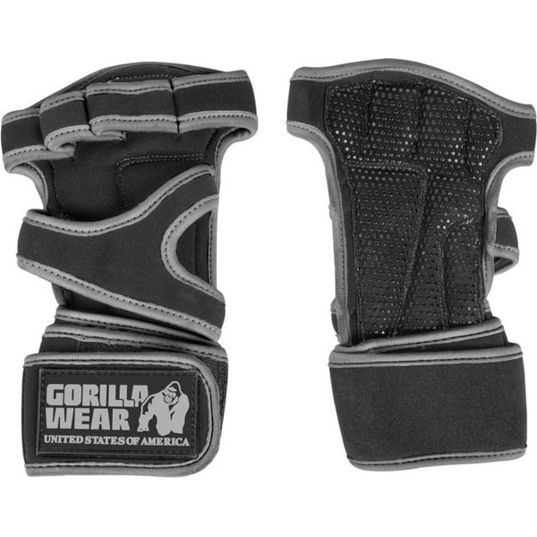 Gorilla Wear Yuma Krachtsport Handschoenen / Crossfit / Krachttraining Handschoenen / Zwart - Grijs I Heren & Dames - Maat L