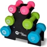 Halterset 2x1kg, 2x2kg, 2x3kg met Opbergrek voor Thuis Krachttraining