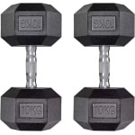 Halterset - Gewichten - Halters - Voor Krachttraining & Thuisfitness - Compacte Stalen Dumbbells van 10 kg - Set van 2