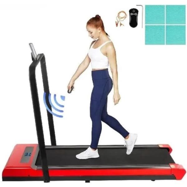 Happyment Loopband - 100KG - Hardloopband - Rood - 141x 55x 98cm - 500W - 1/6kmh