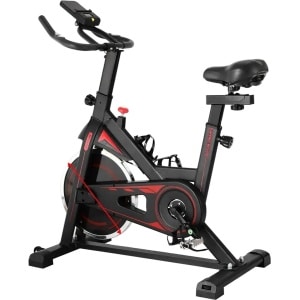 Hometrainer - Spinningfiets - Fitnessfiets - Ergometer - Binnenfiets - Verstelbaar Zadel & Armsteunen - 10 kg Vliegwiel & LCD-Display