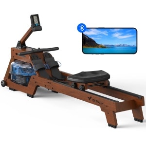 Houten Waterroeimachine - Roeitrainer - Fitnessapparaat - Cardio Rower - Home Gym Roeier - FSC Houtframe - Waterweerstand Met Bluetooth Monitor