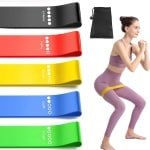 Ibenzoa® Premium Weerstandsbanden Set van Vijf Met Kleurgecodeerde Niveaus voor Yoga en Krachttraining