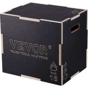 Jump Box - Plyo Box - Step Up Box - Krachttraining - Crossfit - Home Gym - Max. 204kg - 50x40x45cm - Hout - Zwart
