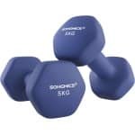 Korte Halters Set van 2 met Neopreen Coating voor Krachttraining en Fitness Thuis