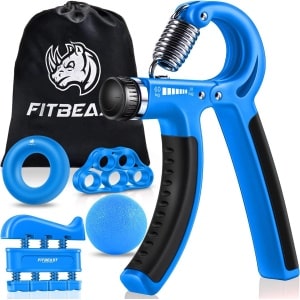 Krachttrainer Set voor Hand- en Vingerversterking - Verstelbare Handtrainer, Vingertrainer, Vingerstretcher en Greepbal