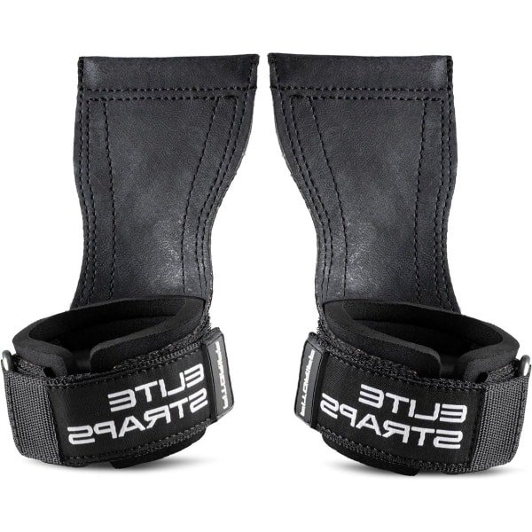 Lifting Straps met Rubberen Pad voor Krachttraining | Bodybuilding Fitness Gym Accessoire | Voor Vrouwen en Mannen (Zwart XS) fitness straps