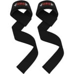 Lifting Straps voor Krachttraining en Bodybuilding - 52cm Lange Polsbanden - Gewichtheffen Handschoenen - Lifting Grips Zwart voor Mannen en Vrouwen