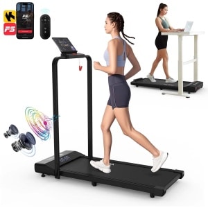Loopband - Wandelband - Walking Pad - Treadmill - Hometrainer - Stil Motorvermogen - 12 Programma's - met Leuningen