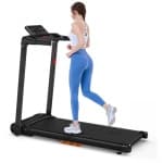 Loopband voor thuis, opvouwbare loopband, loopband tot 12 km/u, max. 120 kg, tablethouder, app-compatibel, led