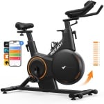 MERACH Hometrainer - 16 Niveaus Magnetische Weerstand - ± 6% Helling - LED-scherm - Bluetooth - APP - Maximaal Gewicht 160 kg - Stil