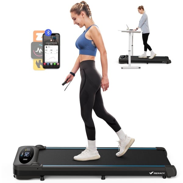 MERACH Loopband - 1~6 km/h - 2.75HP - 3-in-1 - Verbonden met APP - LCD-scherm - met afstandsbediening