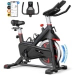 MERACH Magnetische Hometrainer - Zelfvoorzienend - 100 Weerstandsniveaus - LED-scherm - APP Kinomap & Zwift - Stil