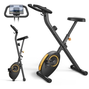 MERACH Opvouwbare Hometrainer - Compact en Stil - 16 Niveaus Magnetische Weerstand - LCD-scherm - Tabletsteun - Huishoudelijk Gebruik