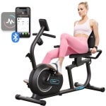 MERACH Semi-Recumbente Hometrainer - 8 Niveaus Magnetische Weerstand - LCD-scherm - Hartfrequentie Handvatten