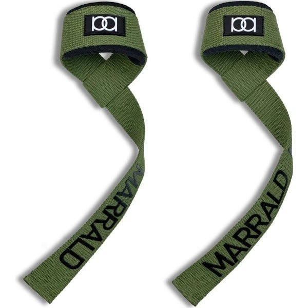 Marrald Lifting Straps - set van 2 - Padded - Anti Slip - fitness crossfit deadlift grip - Groen