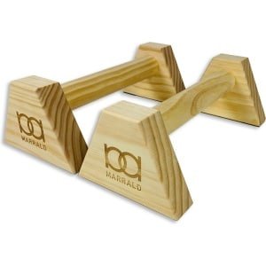 Marrald Parallettes - 30cm Push Up Bars - Anti Slip - Opdruksteunen Calisthenics Grips Hout Opdruk Steunen - Fitness - Crossfit- Opdruksteunen - Opdruk steunen - Opdrukken - Dip bars - Fitness - Crossfit - ufitone