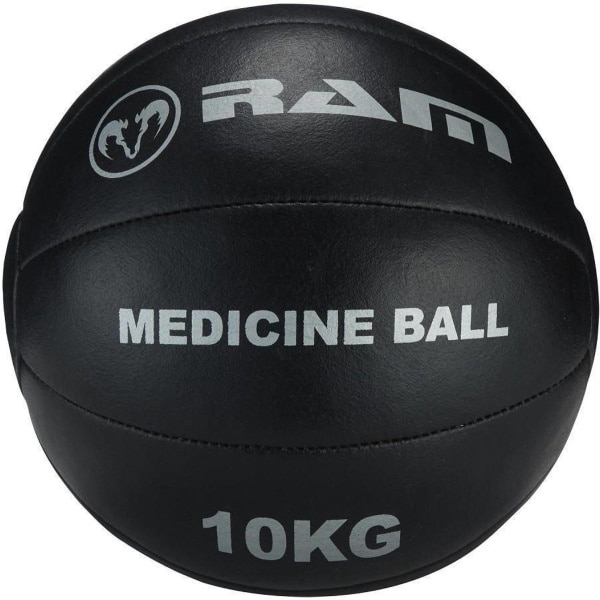 Medicine bal - Crossfit ball - Medicijnbal - Zwart Leer - 10 kg