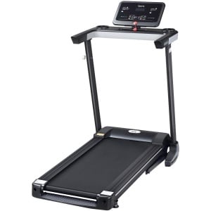 Merax Elektrisch Opvouwbaar Loopband Met 12 Trainingsprogramma's En LCD Display - Inclusief Tablethouder - 100 Kg Draagvermogen - Zwart
