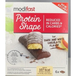 Modifast Protein Shape - Reep Pure & Witte Chocolade - 6 stuks - Eiwitreep